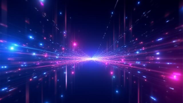 सार तत्वों के साथ एक आकर्षक इवेंट ओपनर, नीले और बैंगनी रंग में